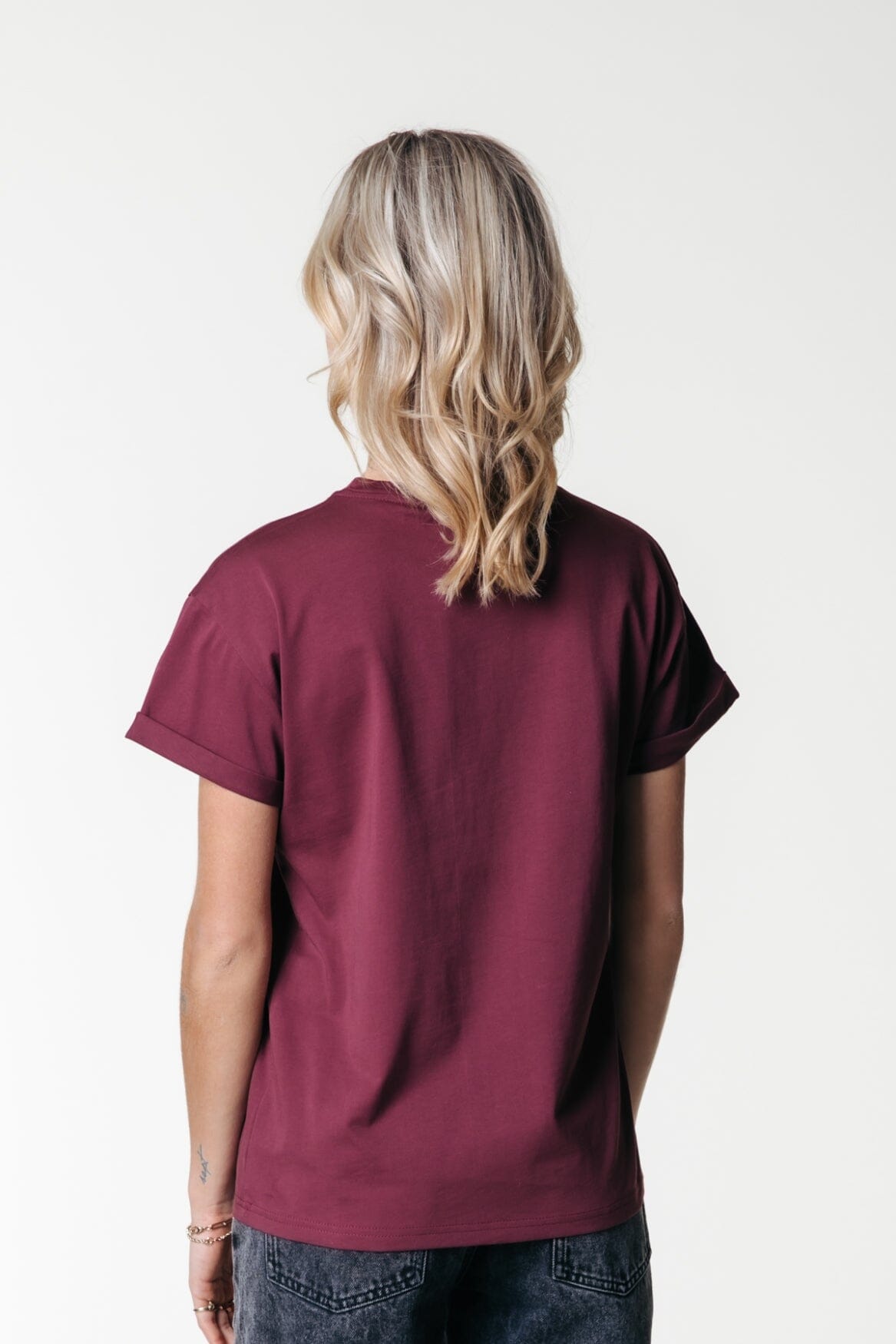 Colourful Rebel Uni Logo Boxy Tee | Port Red 