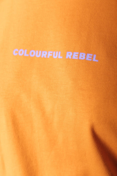 Colourful Rebel Uni Logo Boxy Tee | Tangerine 