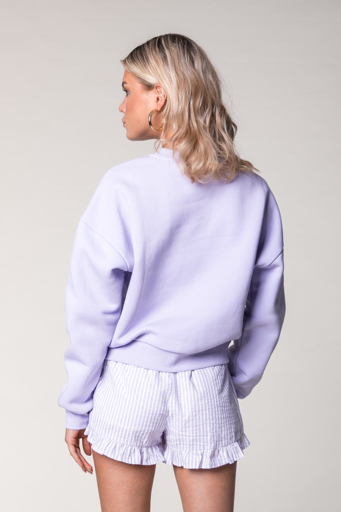 Colourful Rebel Uni Logo Relaxed Sweat | Pastel Lilac 