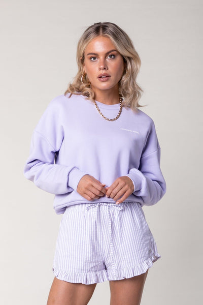 Colourful Rebel Uni Logo Relaxed Sweat | Pastel Lilac 8720867036319