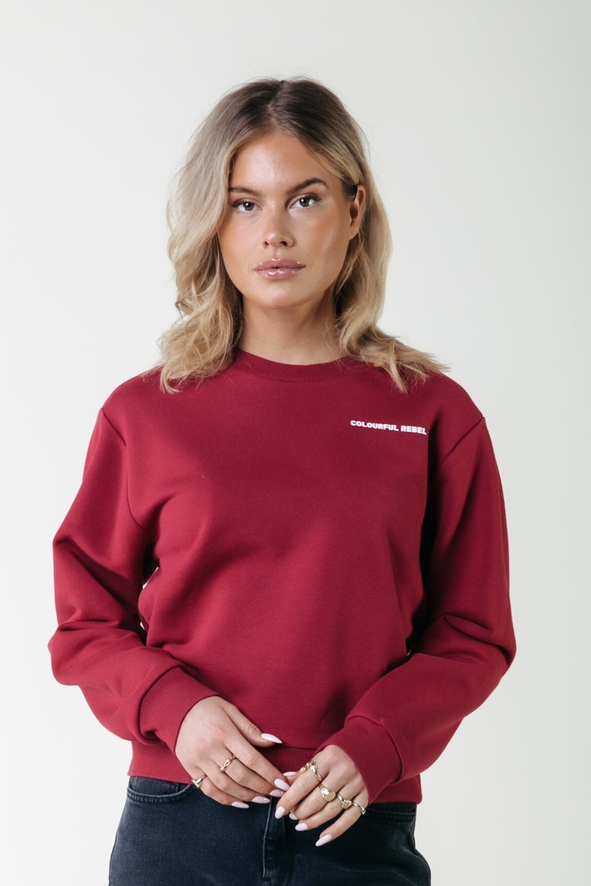 Colourful Rebel Uni Logo Sweat | Bordeaux 