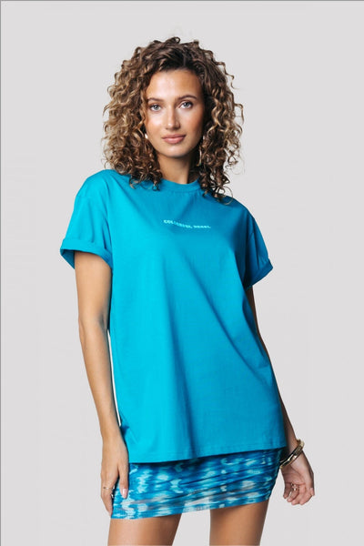 Colourful Rebel Uni Logo T-shirt | Dark turquoise 