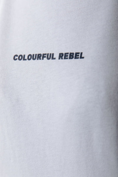 Colourful Rebel Uni Logo T-shirt | Light grey 