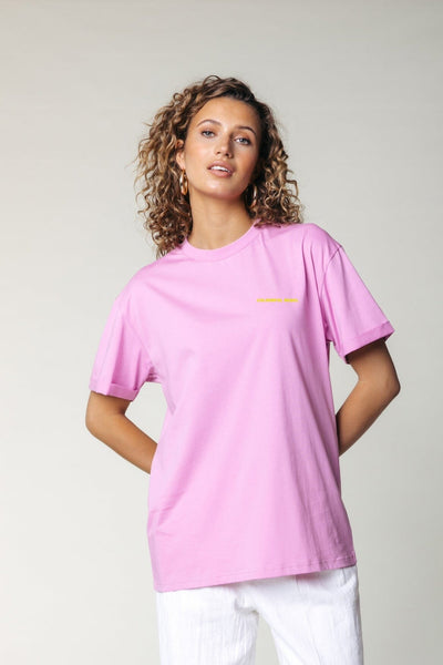 Colourful Rebel Uni Logo T-shirt | Medium pink 8720867036555