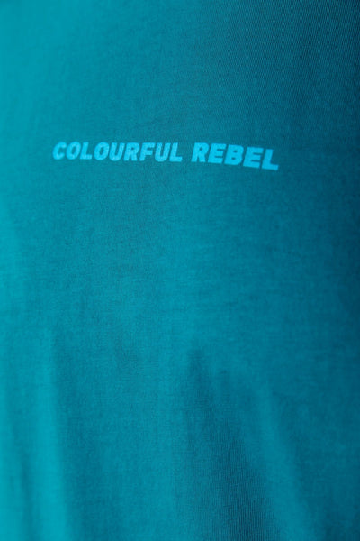 Colourful Rebel Uni Logo T-shirt | Shady Green 