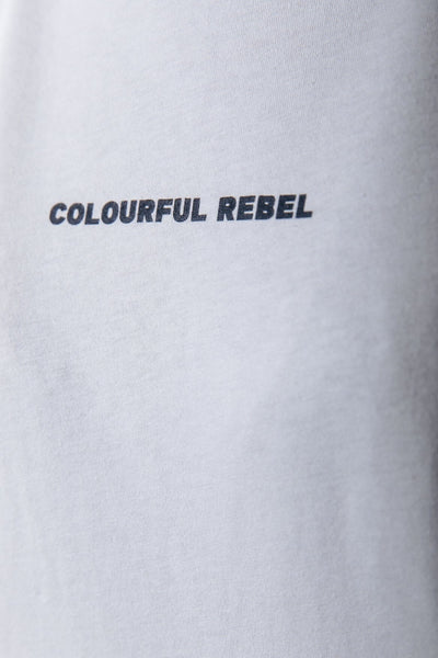 Colourful Rebel Uni Logo Tee | Light grey 