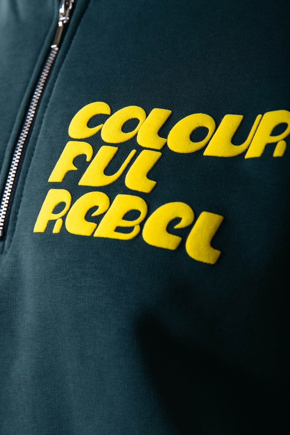 Colourful Rebel Uni Logo Zip Sweat | Green gables 