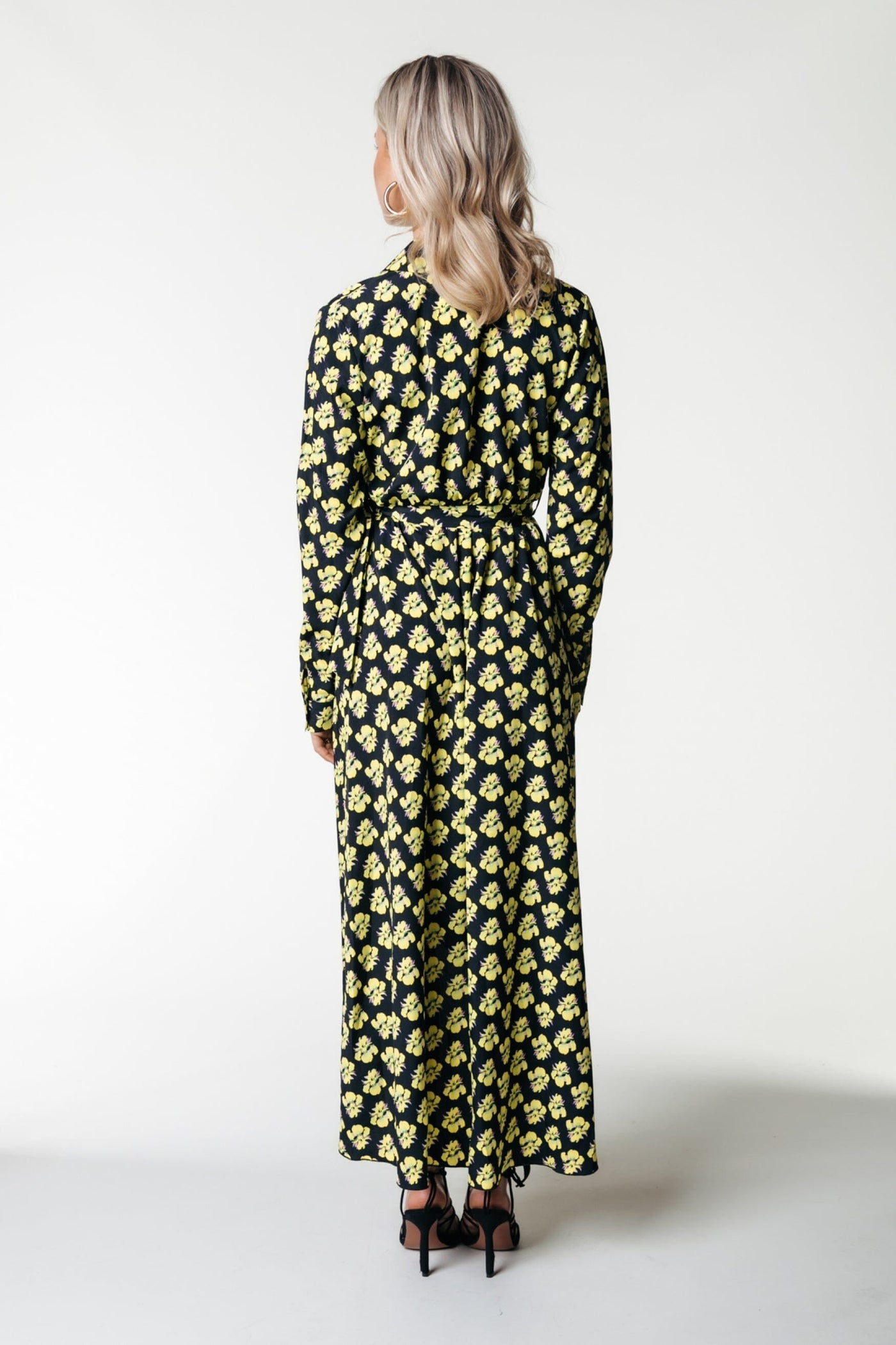 Colourful Rebel Vivian Small Flower Maxi Dress | Bright yellow 