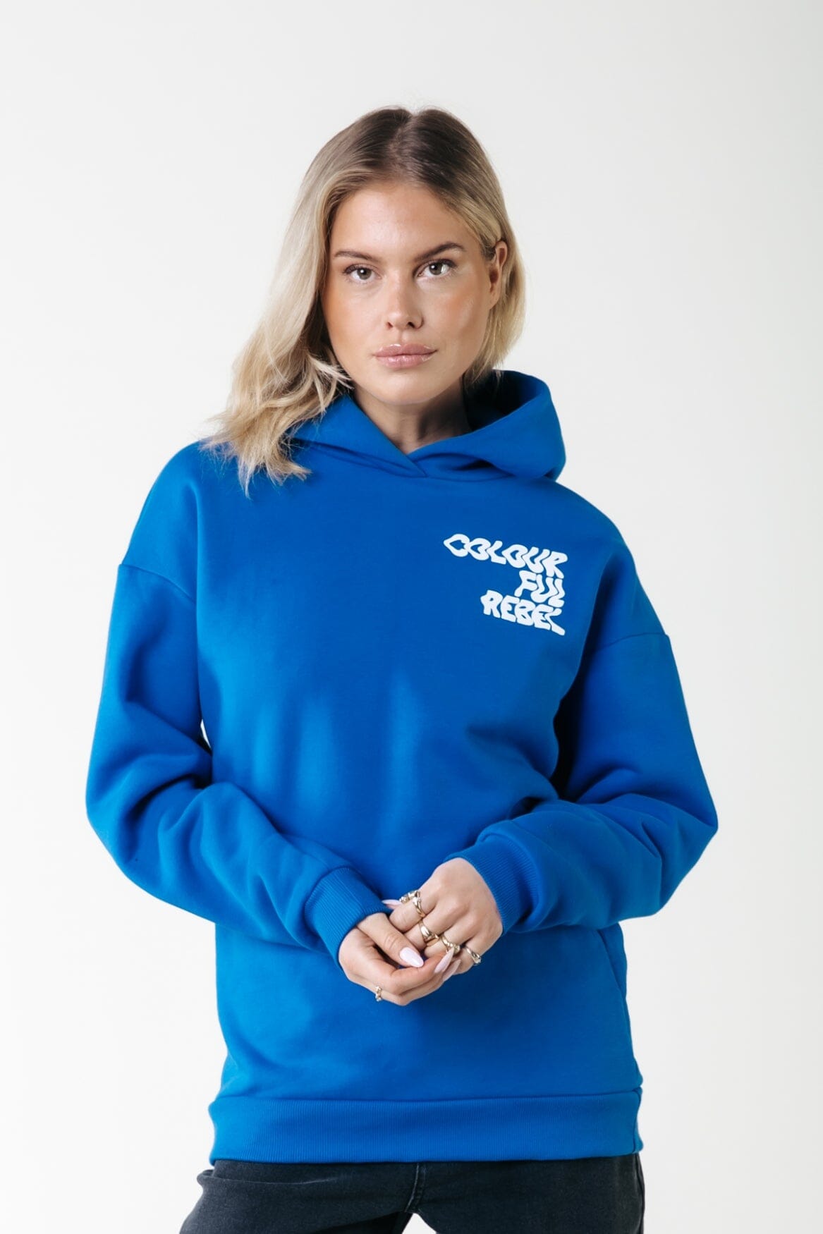 Colourful Rebel Wave Logo Hoodie | Medium blue 8720867040897