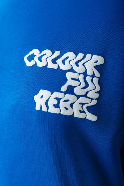 Colourful Rebel Wave Logo Sweat | Bold Blue 