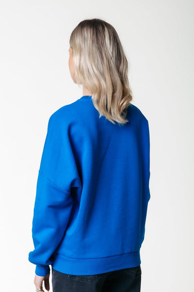 Colourful Rebel Wave Logo Sweat | Bold Blue 