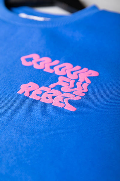 Colourful Rebel Wave Logo Sweat | Medium blue 