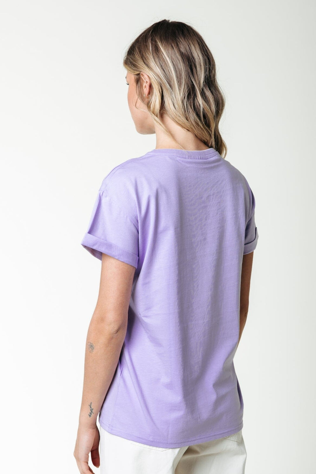 Wave Logo T shirt Pastel Lilac Colourful Rebel