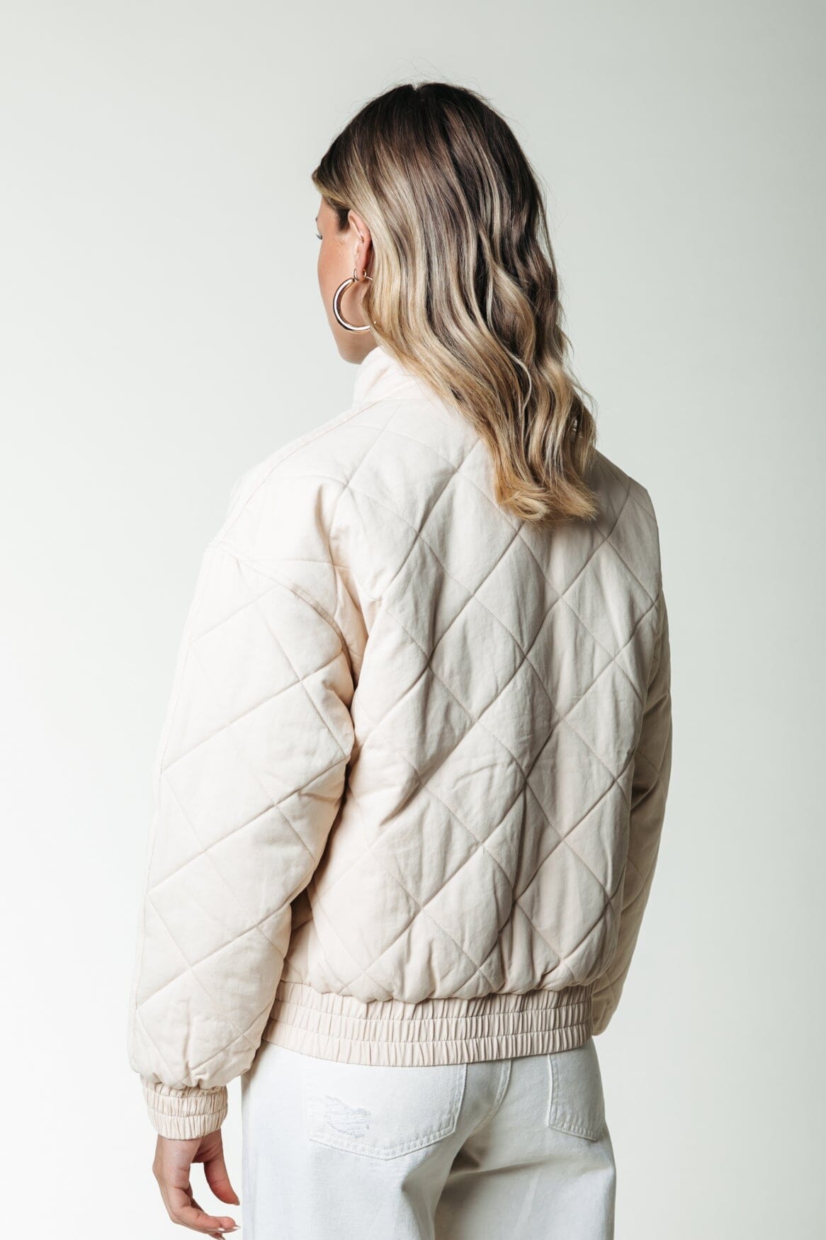 Colourful Rebel Weidy Quilted Jacket | Light sand 