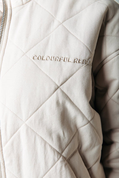 Colourful Rebel Weidy Quilted Jacket | Light sand 