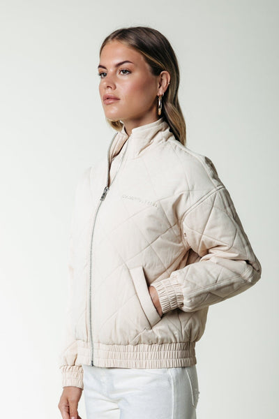 Colourful Rebel Weidy Quilted Jacket | Light sand 