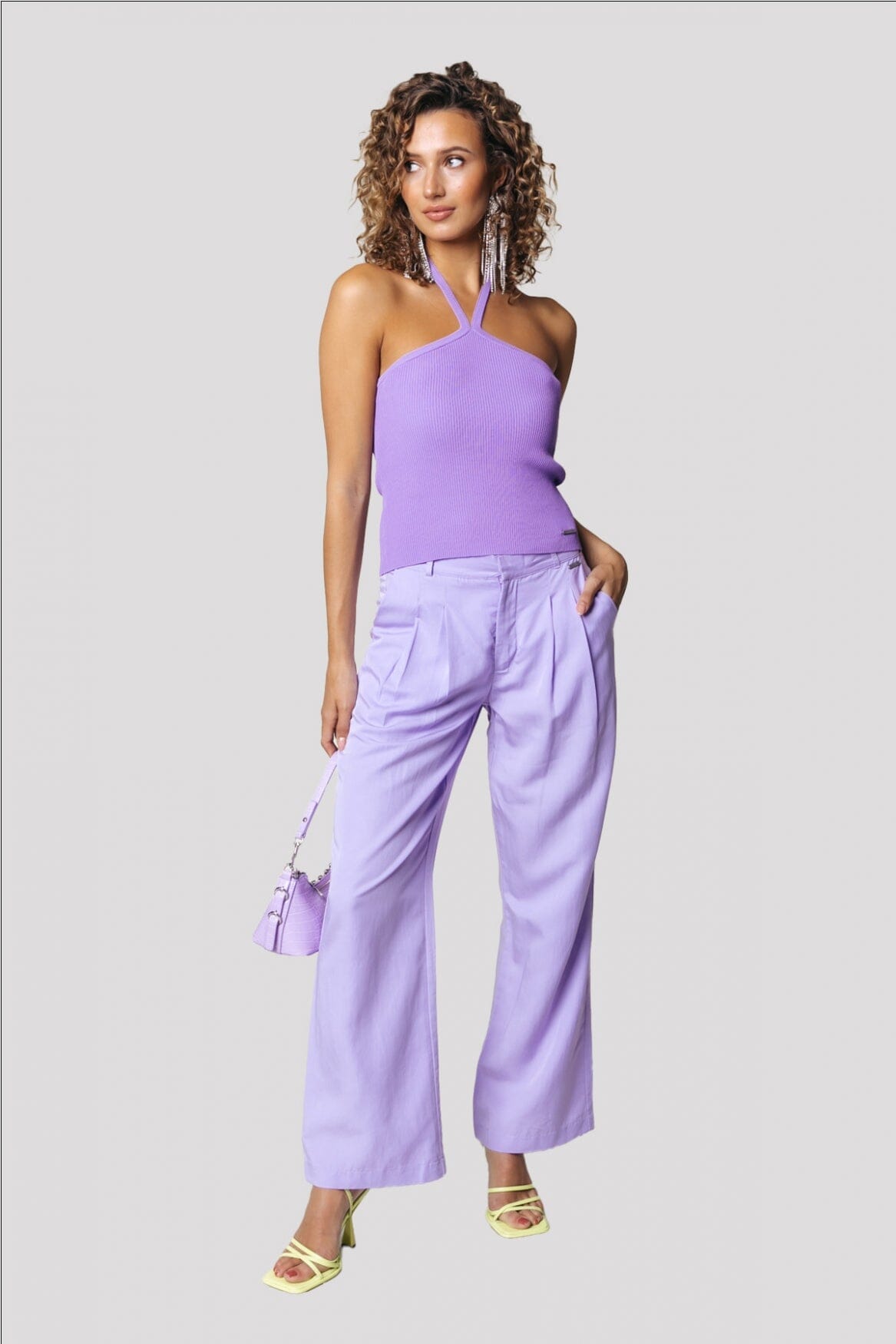 Colourful Rebel Wende Low Waist Pants | Pastel Lilac 8720867033851