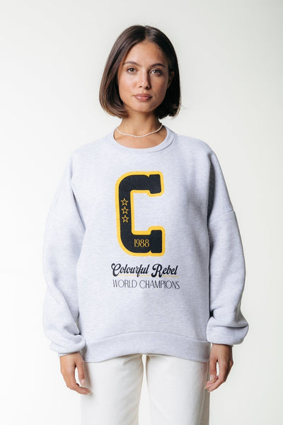 Colourful Rebel World Champions Sweat | Light grey melange 8720867058656