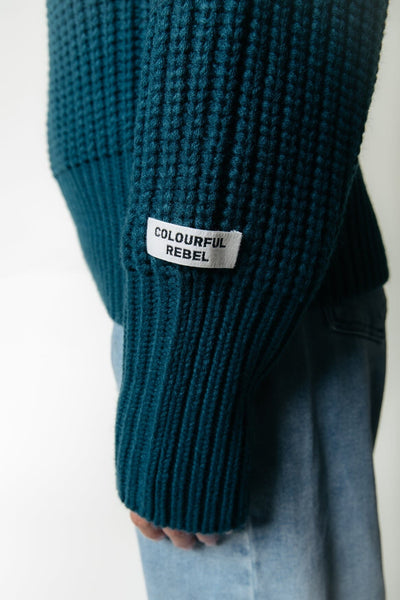 Colourful Rebel Yfke Knit | Petrol 