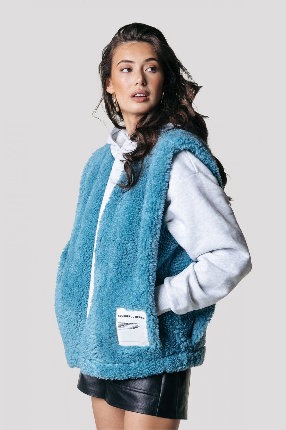 Colourful Rebel Yoni Teddy Gilet | Adriatic Blue 8720867029304