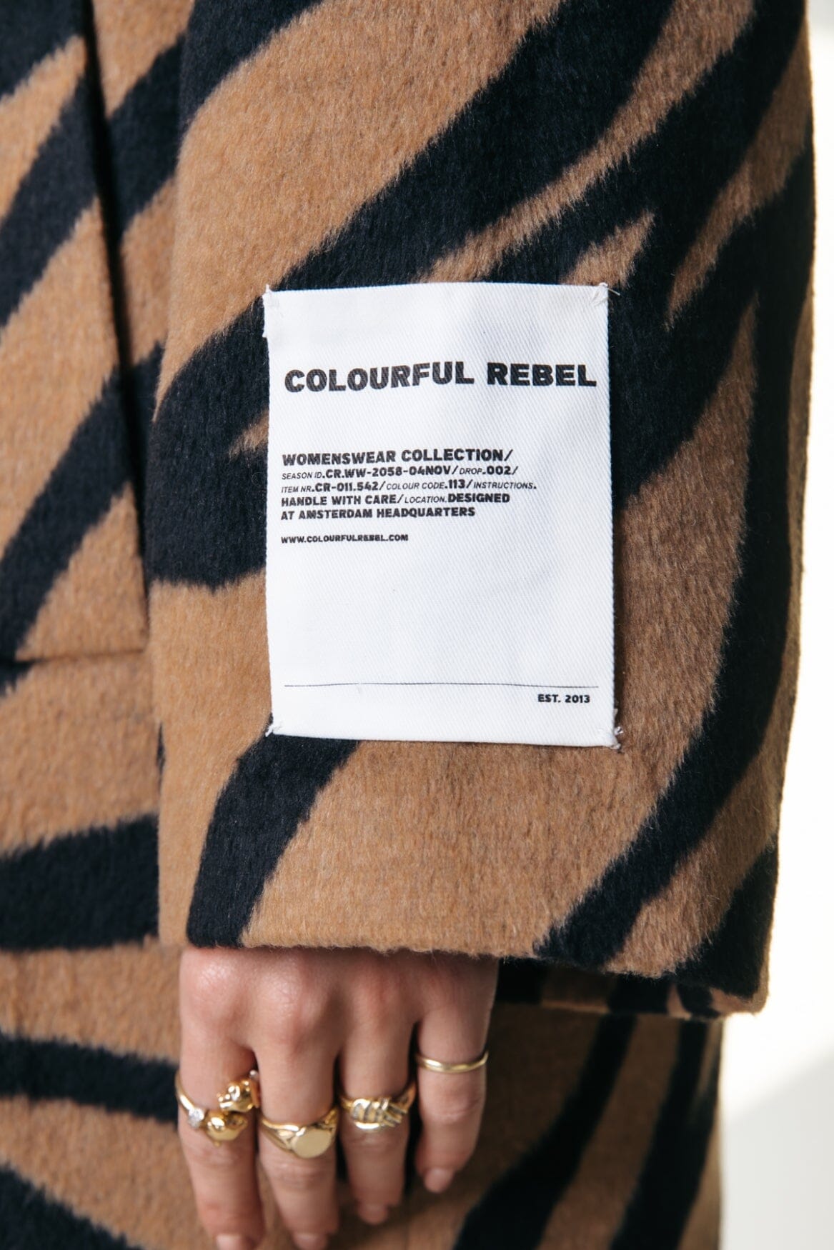 Colourful Rebel Zania Double Breasted Coat | Brown 