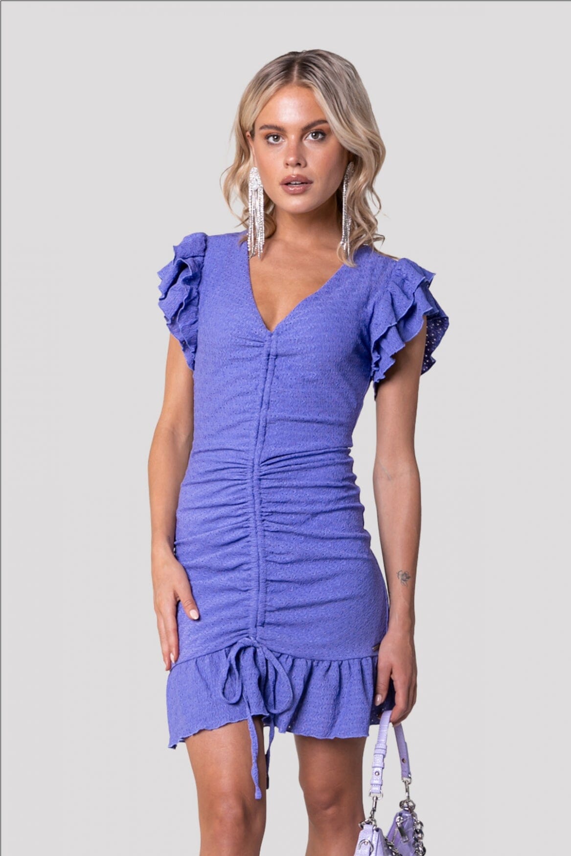 Colourful Rebel Zorah Knitted Dress | Dark Lavender 8720867033691