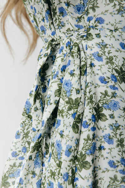 Colourful Rebel Alice Flower Maxi Wrap Dress | Soft blue