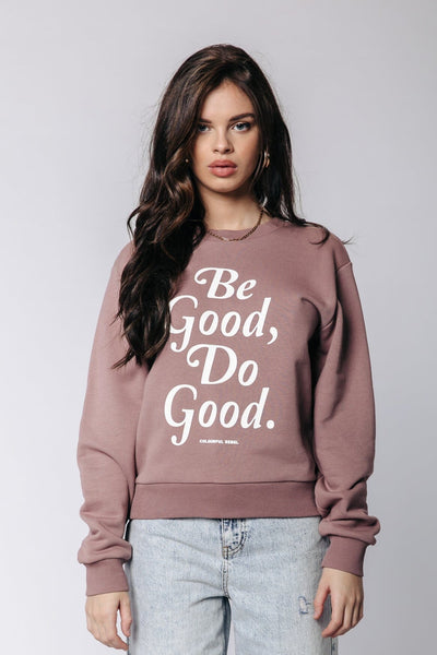 Colourful Rebel Be Good Do Good Relaxed Sweat | Mauve 8720867001171