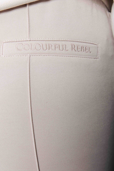 Colourful Rebel Bibi Star Flare Pants | Beige 