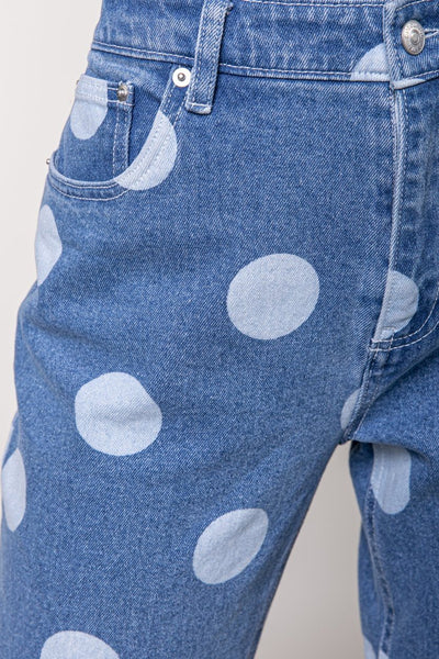 Colourful Rebel Bo Dots Boyfriend Jeans | Blue 