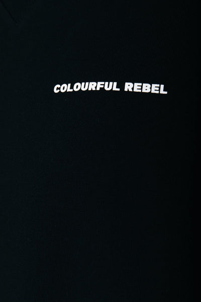 Colourful Rebel CLRFL RBL Back Print Basic Sweat | Black 