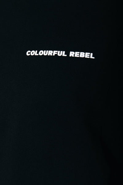 Colourful Rebel CLRFL RBL Back Print Basic Tee | Black 