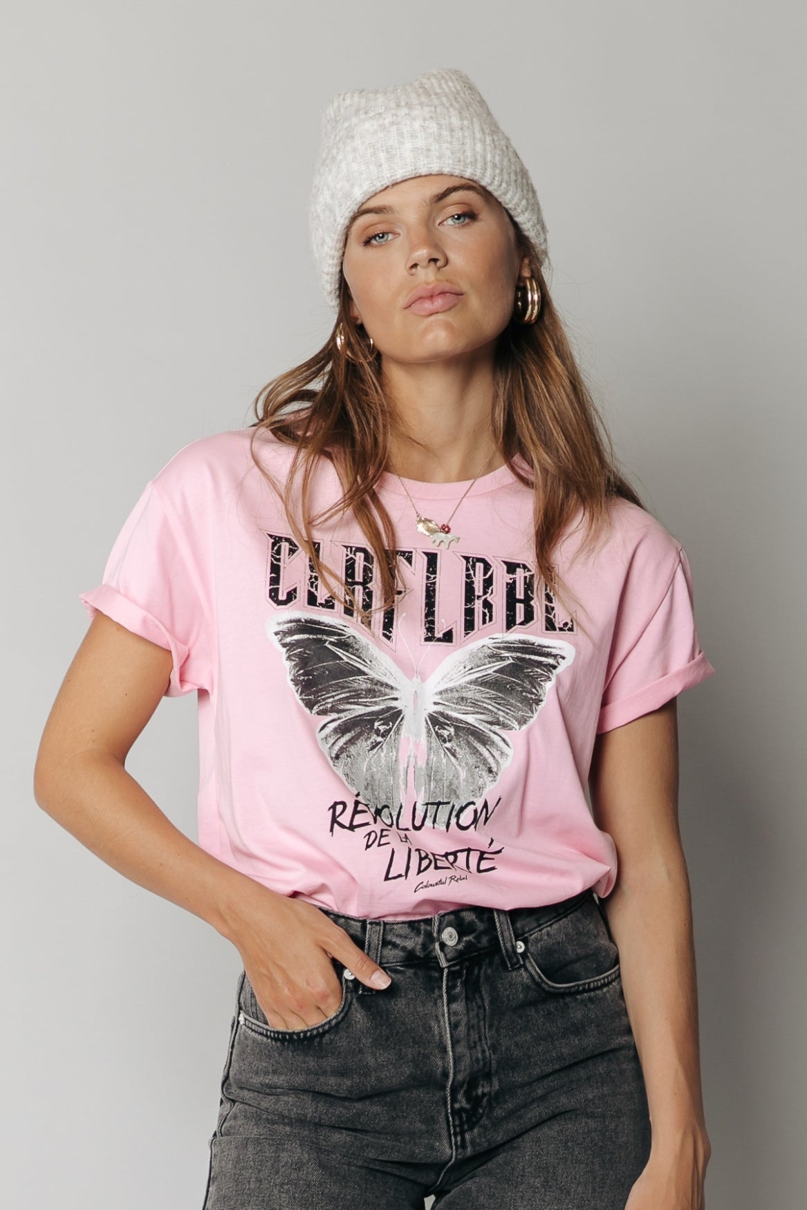 Colourful Rebel Clrfl Rbl Boxy Tee Women | Sweet Pink 1120426291291
