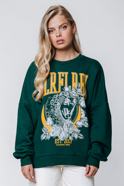 Colourful Rebel CLRFL RBL Sweat | Forest Green 8720603252379