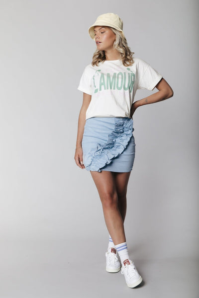Colourful Rebel Club L'amour Boxy Tee | Light off white 1121898092652