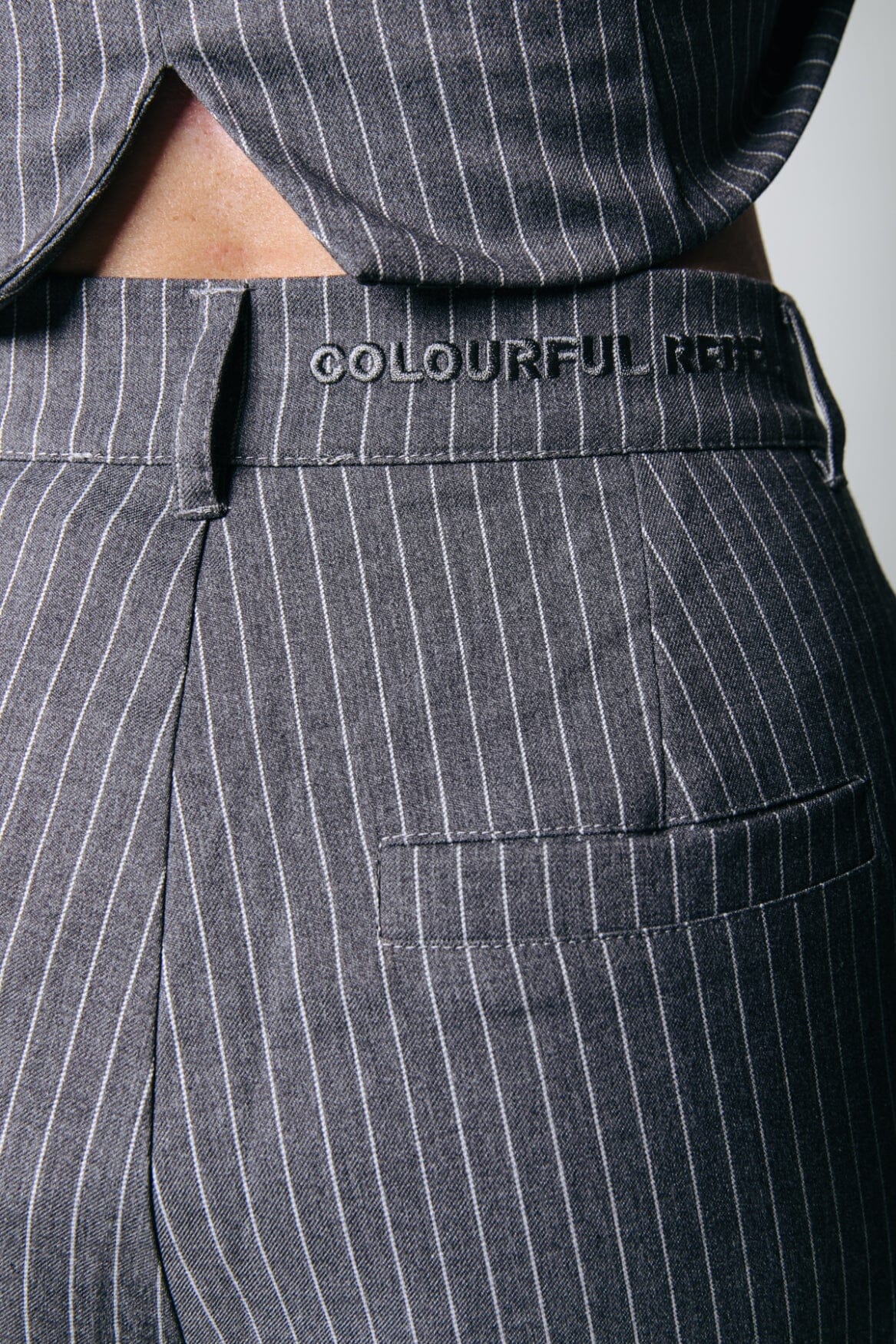 Colourful Rebel Cora Stripe Pants | Dark grey 