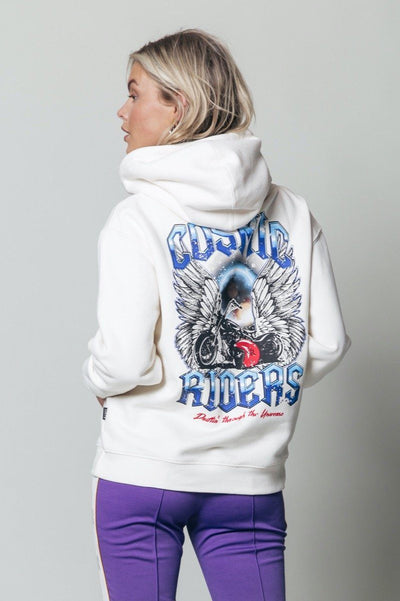 Colourful Rebel Cosmic Riders Oversized Hoodie | Off white 1111059978864