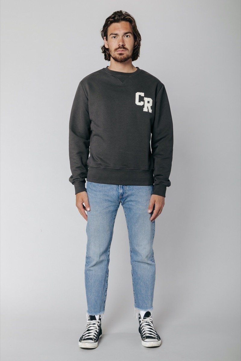 Colourful Rebel CR Embro Patch Basic Sweat | Anthracite 2111280364763