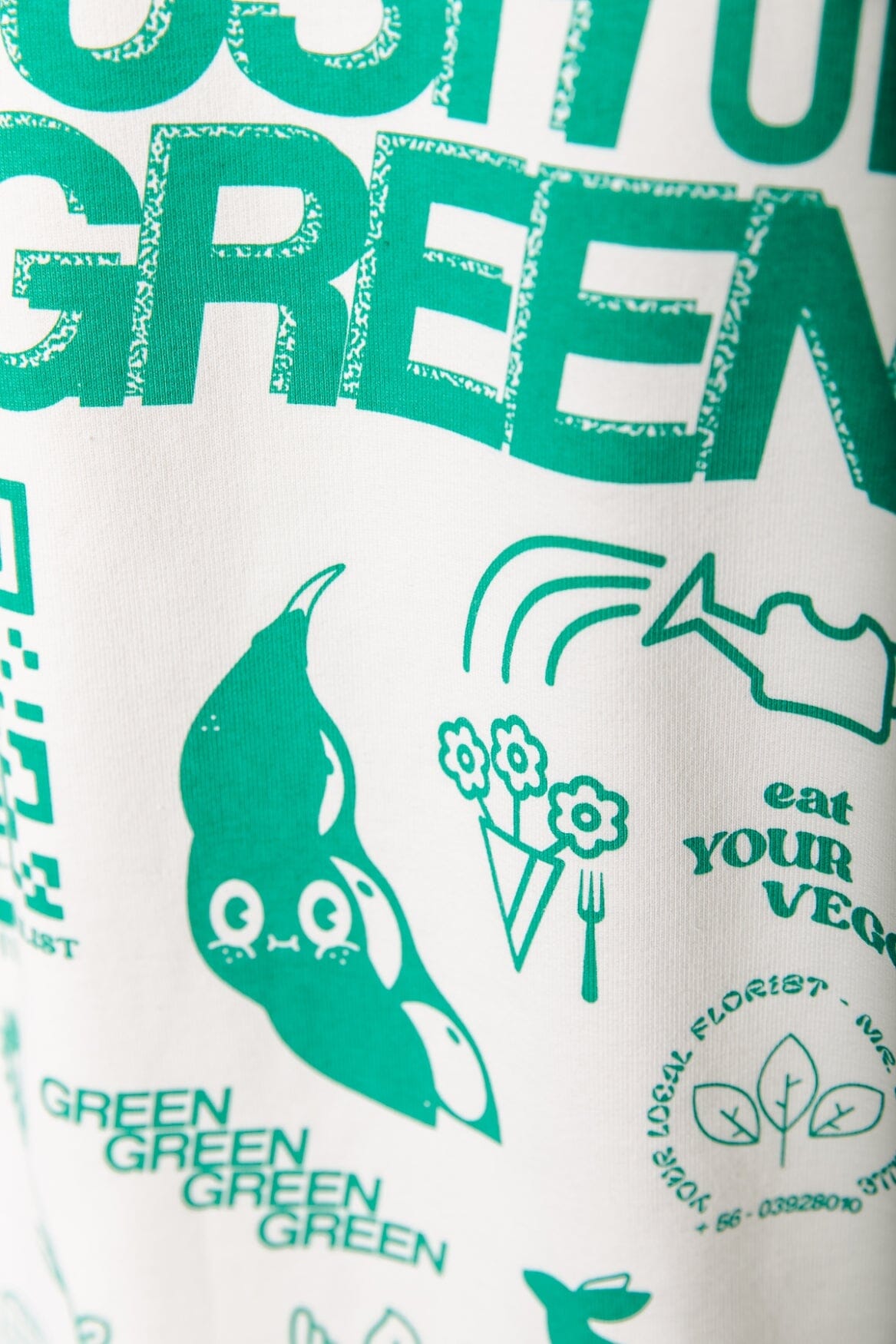 Colourful Rebel Crush On Green Sweat | Off white 