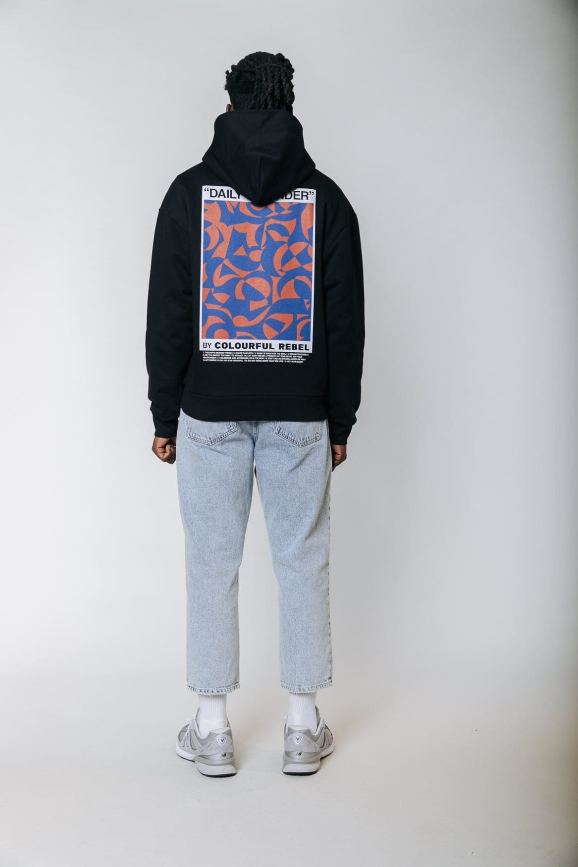 Colourful Rebel Daily Reminder Relaxed Clean Pkt Hoodie | Black 