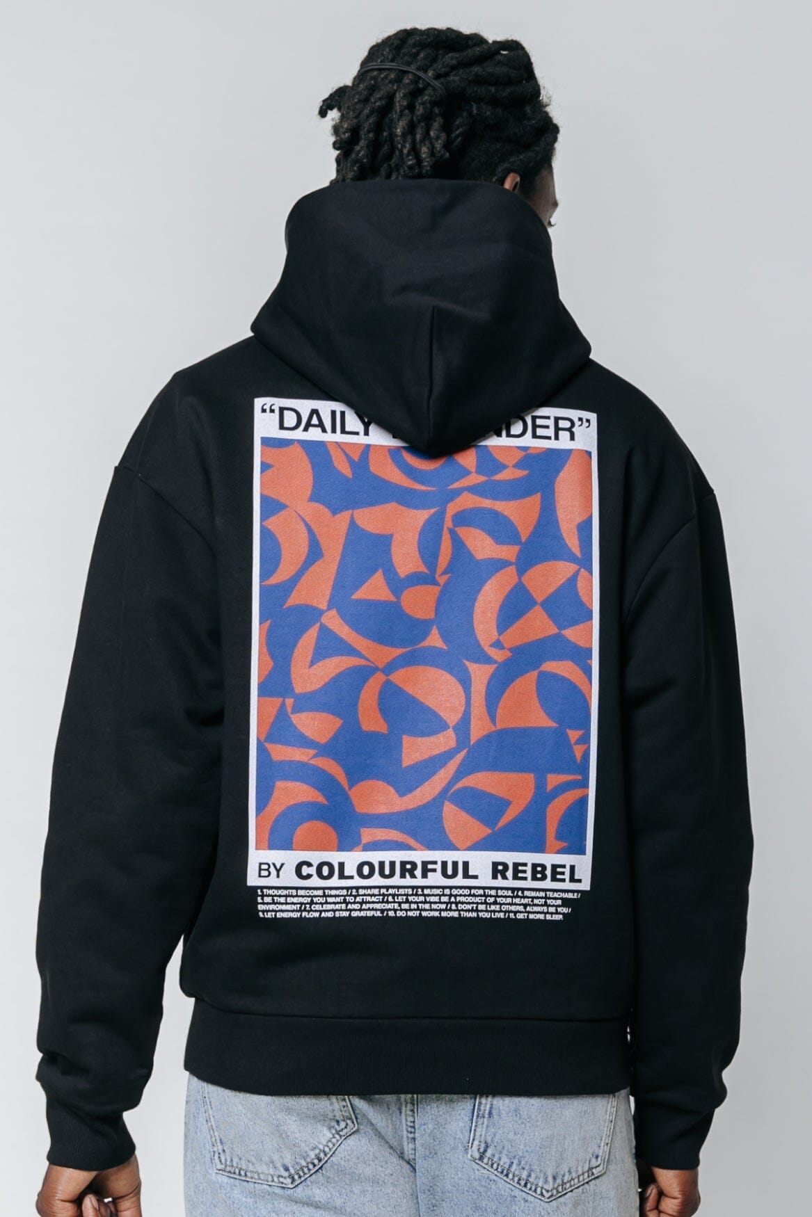 Colourful Rebel Daily Reminder Relaxed Clean Pkt Hoodie | Black 8720603266222