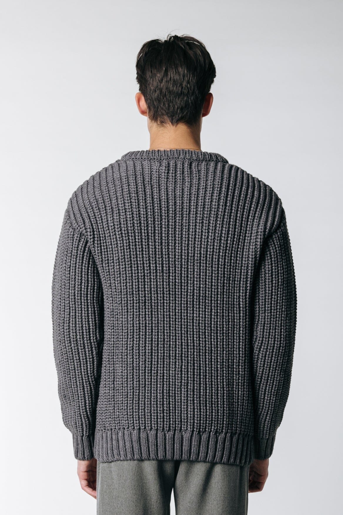 Colourful Rebel Dean Garment Dye Rib Knit Sweater | Dark grey