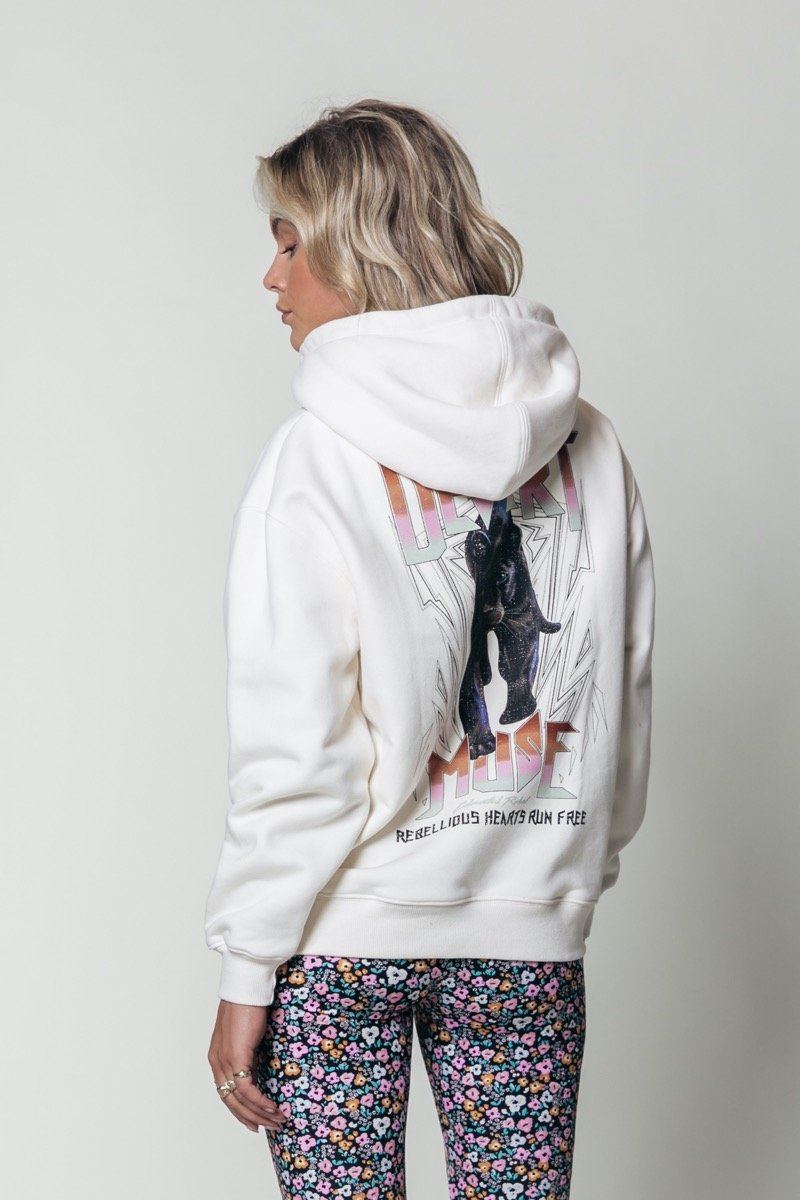 Colourful Rebel Desert Muse Oversized Hoodie | Off white 1110150396836