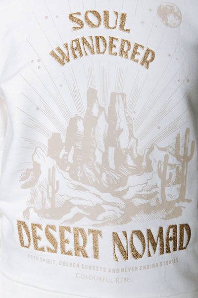 Colourful Rebel Desert Nomad Basic Sweat | Off white 