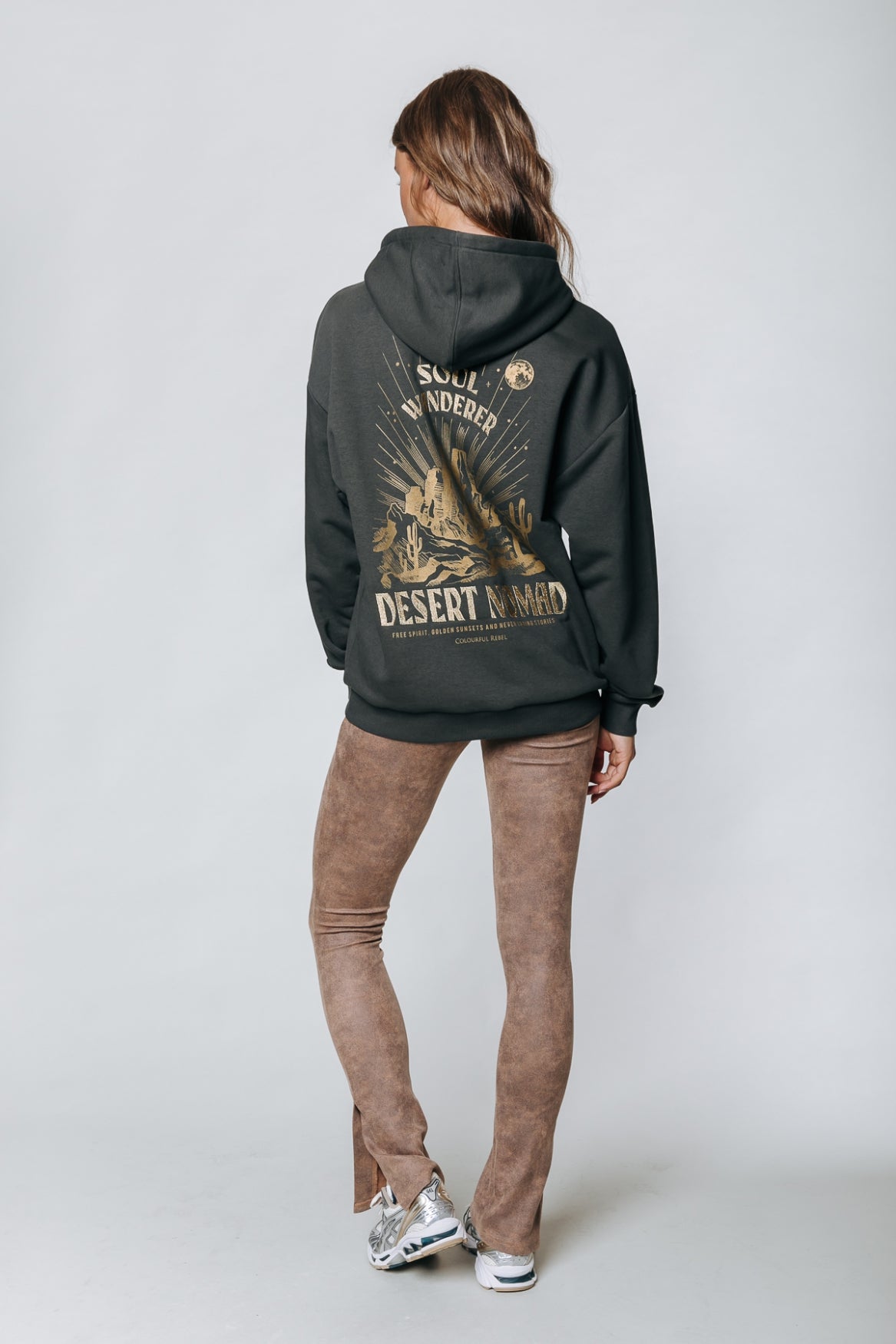 Colourful Rebel Desert Nomad Embro Oversized Hoodie | Anthracite 8720603246330