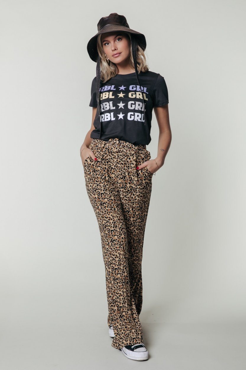 Colourful Rebel Diana Leopard Pants | Brown 1101509316056