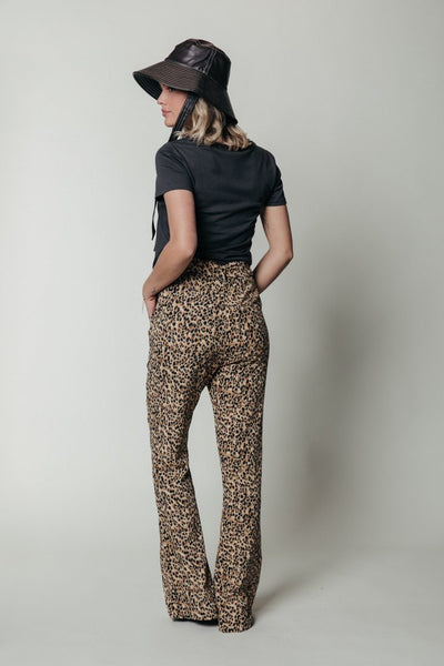 Colourful Rebel Diana Leopard Pants | Brown 