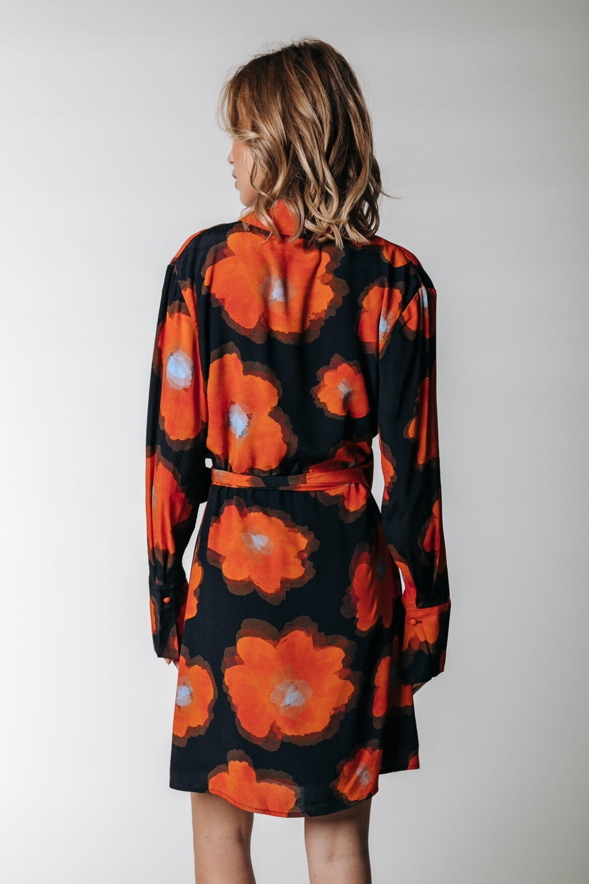 Colourful Rebel Dorin Wrap Dress | Mandarin Orange 