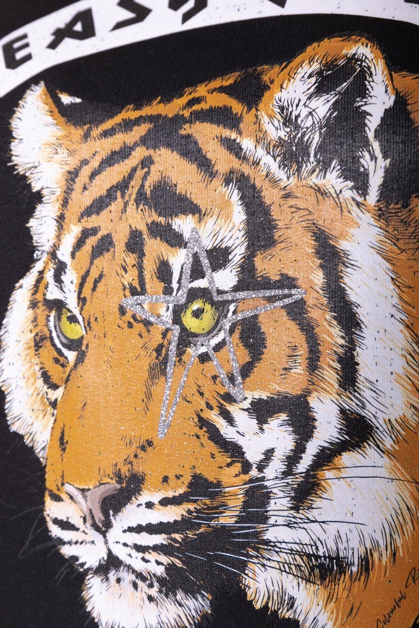 Colourful Rebel Easy Tiger Sweat | Black 