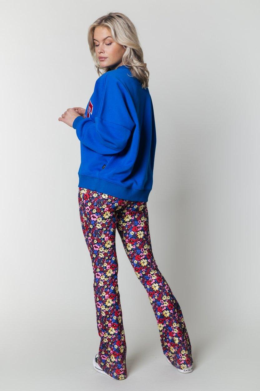 Colourful Rebel Flower Peached Flare Pants | Multicolor 
